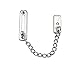 NELXULAS Security Door Chain 304 Stainless Steel Casting Door Surface-Mounted Lock Brushed Finish (B Style)