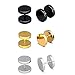 Pusheng 9 Pair Stainless Steel Stud Earring Hoop Earring Set for Men Women