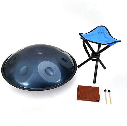 Handpan In D Minor 9 Notes Steel Hand Drum with Soft Hand Pan Bag Beginner 9 Tone Percussion Drum 432HZ Handpan Drum D3/A3/C4/F4/A4/D5/C5/G4/D4