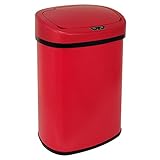 New Red 13-Gallon Touch Free Sensor Automatic Touchless Trash Can Kitchen Office