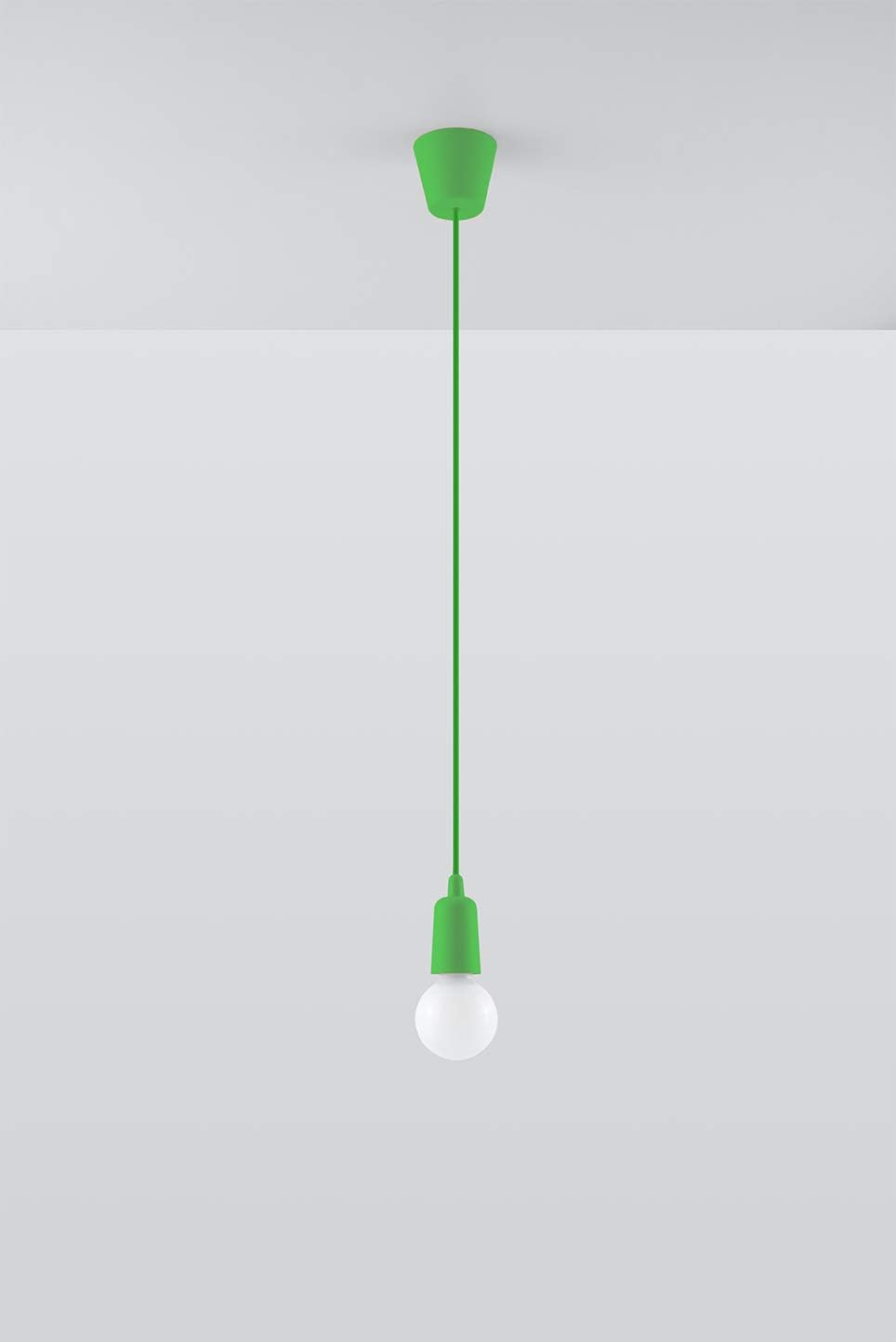 SOLLUX Pendant Lamp Diego Unique Design Without Lampshade Minimalist Lighting Minimalist Lighting LED Single Bulb Green - Image 3