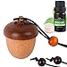 Maromalife Car Diffuser, Car Diffuser Vent Clip, Wooden Hanging Car Diffuser (Wooden Acorn with oil)