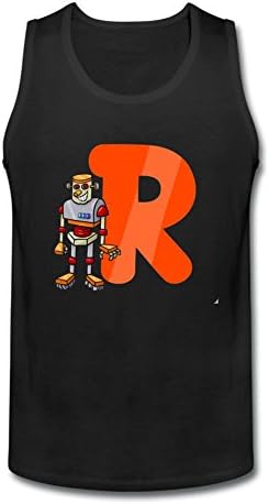 Aeenohik Men's Funny Capital Letters Alphabet R Sleeveless Tank Top L