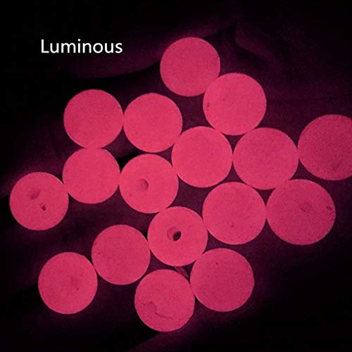 Toasis Luminous Glow Soft Plastic Fishing Beads 5 Sizes 500pcs (Red)