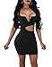 Mizoci Women's Sexy Cut Out V Neck Sleeveless Bodycon Mini Club Tank Dress