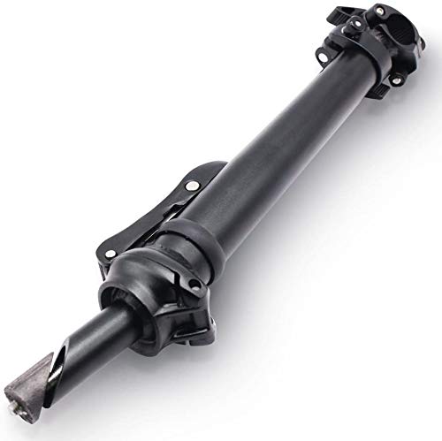 SENQI Aluminum Alloy 25.4mm×25.4mm Folding Stem with Teeth Adjustable Folding Riser Stem Set Bicycle Accessories BSZ003(Black)