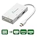 RatSmart 3-in-1 Mini DisplayPort to HDMI DVI VGA Adapter Mini DP Converter Thunderbolt to HDMI Cable [Supports Apple iMac and MacBook, Surface, Chromebook, Projector, PC etc]