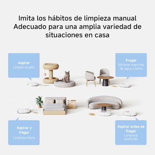 Aspirador Robótico H40, 10000Pa, navegação LDS, mapeamento inteligente, escova anti-emaranhados, esvaziamento automático, autonomia até 180 min, compatível com casa e controlo por voz.