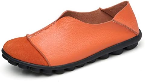 JRenok Women Flat Casual Shoe Pig Suede Round Toe Comfortable Slip On Pigskin Flats Patchwork Ladies Loafers Shoes