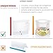 Reusable Silicone Food Storage Bags - Stand Up Ziploc Bag for Lunch, Liquid, Fruit, Sous Vide - Microwave, Freezer, Dishwasher Safe - Set of 4 + Produce Mesh Bags