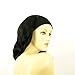 Headband Wig Woman Mid-long Black Smooth Ref 1b Mady
