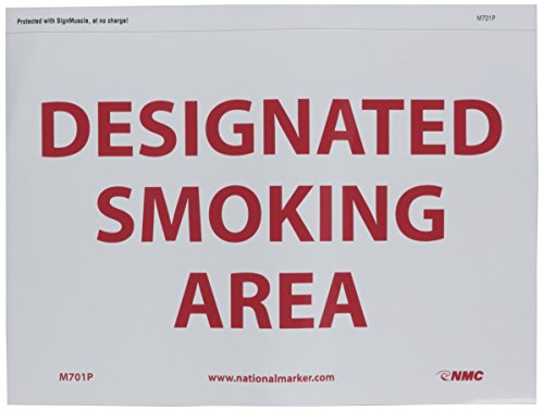 NMC M701R No Smoking Sign, Legend 