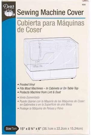 Dritz Sewing Machine Cover, 15" x 8-3/4" x 6", Frosted Vinyl