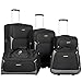 Newest 5 Piece Softshell Deluxe Expandable Rolling Luggage Set