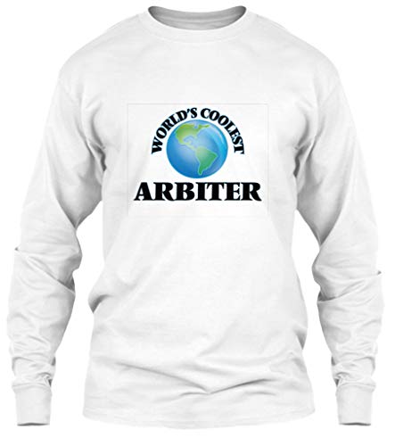 Worlds Coolest arbiter XL - White Long Sleeve Tshirt - Gildan 6.1oz Long Sleeve Tee