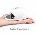 Elechomes 6W Mini Nail Dryer Portable LED UV Nail Lamp Polish Dryer for DIY Home Use or Travel, White