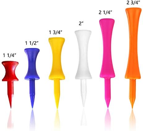 Zivisk Plastic Golf Tees Mixed Size Castle Tees Golf 120 Count 25mm, 32mm, 38mm, 51mm, 57mm, 70mm, 6 Mixed Size - Image 3