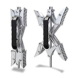 LEDKINGDOMUS X-Chock Wheel Stabilizer, RV Tire Stabilizers Locking Chock for Campers Travel Trailers Trucks with Standard Wrench, 1 Pair