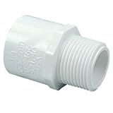 NIBCO 436 Series PVC Pipe Fitting, Adapter, Schedule 40, 1-1/2" Slip x NPT Male