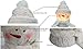 Snowman Light Christmas Lamp Crystal Glass Snowballs Night Lights with Santa Claus Hat for Thanksgiving Christmas Holidays Home décor & Ideal Gifts (White)