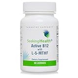 Active B12 Lozenge With L-5-MTHF | Sublingal Active B12 | 800 mcg of Pure Non-racemc L-methylfolate | 1,000 mcg of Methylcobalamin and Adenosylcobalamin Vitamin B12 | 60 Sublingual Tablets | Physician Formulated | Seeking Health