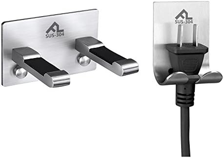 Suzeda Wall Mount Bracket Holder for Dyson Supersonic Hair Dryer, Bathroom Storage Organizer, Bracket Plus Plug Hook.