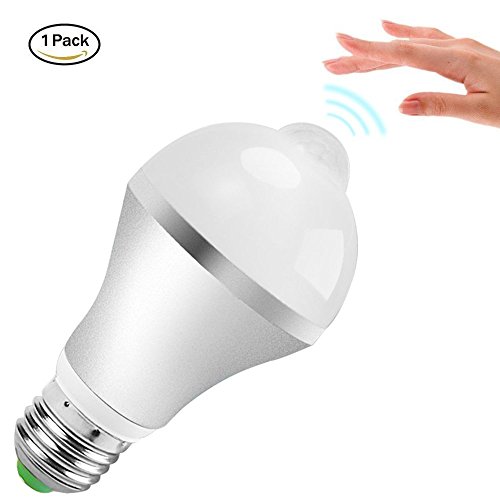 Motion Sensor Light Bulb,Minger 5W Smart PIR LED Bulbs, Auto On/Off Night Lights for Stairs, Garage, Corridor, Walkway, Yard, Hallway, Patio, Carport (E26/E27,425lumen,Warm White)
