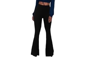 Herose Tall Ladies Soft Flared Leggings Pants Floor Length S-2XL