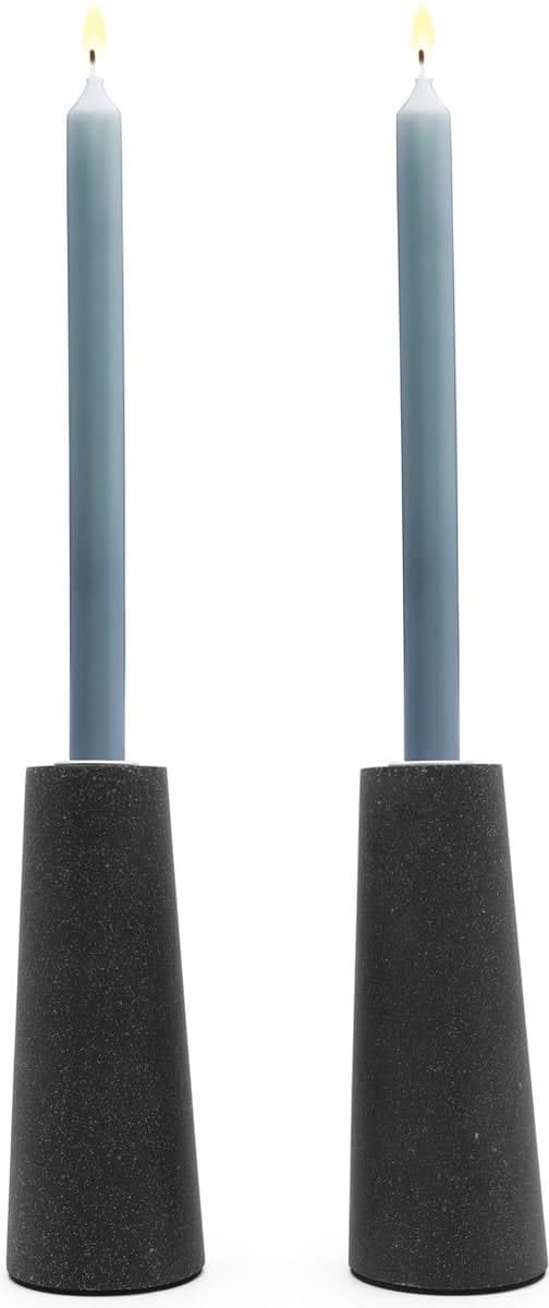 Zilverstad Oblique Candle Holder Set of 2 Sandstone Resin