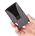 BSWolf Carbon Fiber Slim Minimalist Front Pocket Wallet Credit Card Case Holder RFID Blocking (01 carbon fiber black)