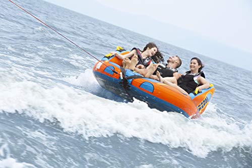 Big Sky Wavy Legend Inflatable Towable Tube for Boating 3 Person - Durable Tube for Lake, Beach, River, Snow - Watersports Towables - Quick Inflation and Deflation - 3 Man Boat Toys and Floats.