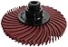 JoolTool 3M Scotch-Brite Maroon Radial Bristle Brush Assembled with Plastic Tapered Mandrel Hub, 6 Ply, 3