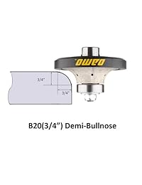 demi-bullnose Roundover Diamond Mano Profiler router bits con rosca 5 8   11 para encimeras