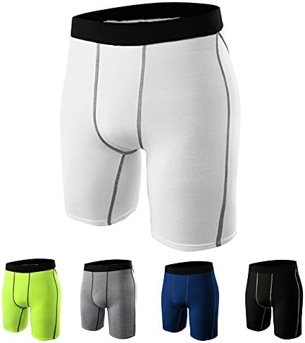 Royal Journey Men's Performance Compression Shorts (US S(Asia M), White2)