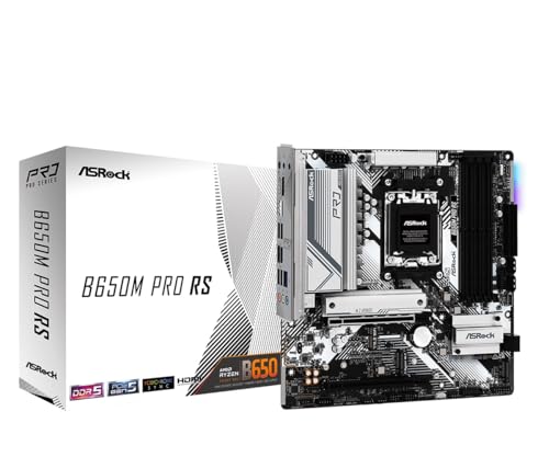 ASRock マザーボード B650M Pro RS AMD Ryzen 7000 シリーズ CPU対応 (Soket AM5) B650 Micro ATX マザーボード 【国内正規代理店品】