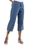 Women's Plus Size Jean, Capri Length, Relaxed Fit, 5-Pocket Styling