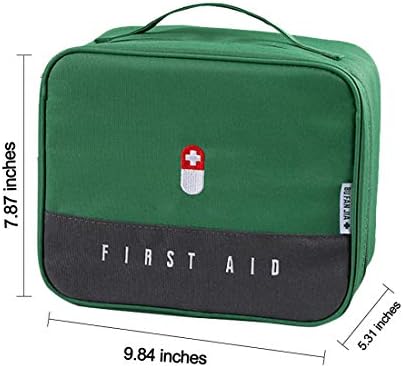 Zippered First Aid Bag Medication Organizer Emergency Empty Pouch Carrier with 5 Pockets Oxford Cloth Travel Medicine Pill Case with Handle Medical Embroidered Bags 9.84 x 7.87 x 5.31 inches (Pink) 6 Zippered First Aid Bag Medication Organizer Emergency Empty Pouch Carrier with 5 Pockets Oxford Cloth Travel Medicine Pill Case with Handle Medical Embroidered Bags 9.84 x 7.87 x 5.31 inches (Pink)