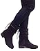 Soda Women's Slouchy Boot Round Toe Foldable Faux Suede