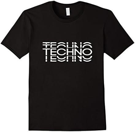 Men's T Shirt For Men And Woman Techno  Medium Black