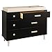 Babyletto Lolly 6 Drawer Assembled Double Dresser, Black/Washed Natural
