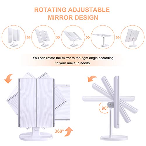 BESTOPE Makeup Vanity Mirror with Lights,3 Color Lighting Modes 72 LED