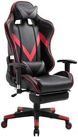 Homgrace Gaming Chair,Office Desk Chair,Computer Chairs,Racing Chairs,Executive Swivel Chair Recliner with Tilt High Back,Extendable Footrest,Adjustable Seat Height & Armrests