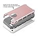 ULAK iPhone SE Case, iPhone 5S Case, iPhone 5 Case,Slim Fit Dual Layer Protection Case Shock Absorbing Hard Rugged Ultra Protective Back Rubber Cover with Impact Protection (Rose Gold + Grey)