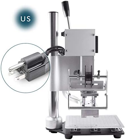 CARIHOME Bronzing Machine Digital Hot Foil Stamping Machine Small Electric Soldering Iron Press Welding Machine Leather Logo Cake Branding Bronzing Machine for PVC ID Credit Card with Free Foil Paper