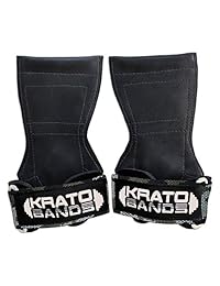 Krato Bands KEVLAR PRO Muñequeras con agarre para levantamientos, fuertes, con nuevo diseño, aptas para usar con guantes y ganchos. Agarre resistente para levantamiento de pesas.