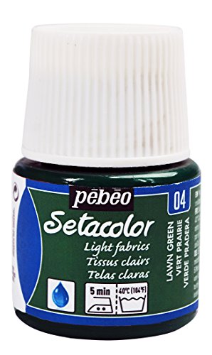 Pebeo Setacolor Light Fabrics Paint 45-Milliliter Bottle, Lawn Green