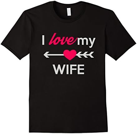 Men's His &amp; Hers I LOVE MY WIFE matching couples t-shirt  2XL Black