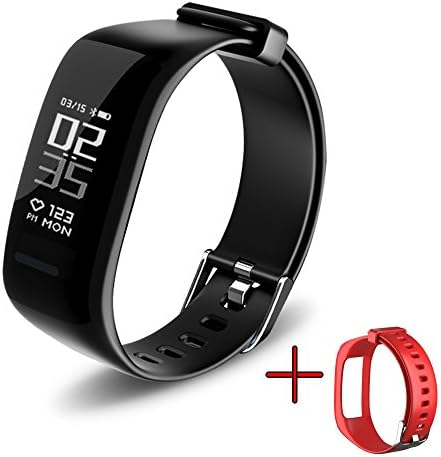beitony Fitness Tracker, Activity Tracker Fitness Charge Wireless Activity Wristband IP67 Waterproof Smart Watch GPS Tracker with Another Red Band