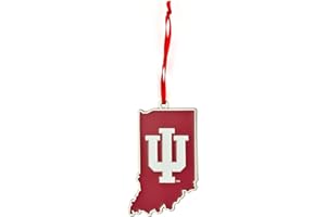 COLLEGIATE PULSE Indiana Hoosiers State Shaped Metal Christmas Ornament