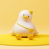 ATSUI Duck Night Light, Cute LED Squishy Novelty Animal Night Lamp, Food Grade Silicone, 3 Level Dimmable Rechargeable Nursery Nightlight for Breastfeeding Toddler Baby Kids, Cute Gifts for Kids